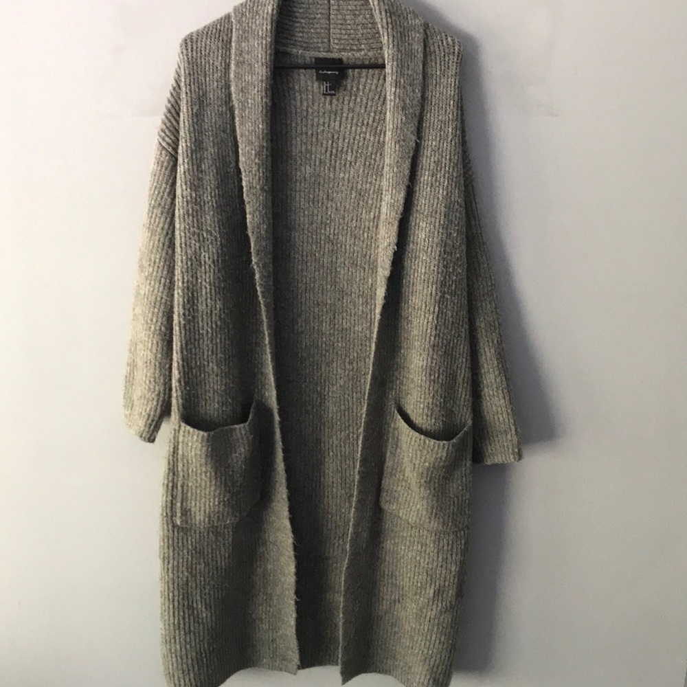 Forever 21 Slouchy Gray Cardigan